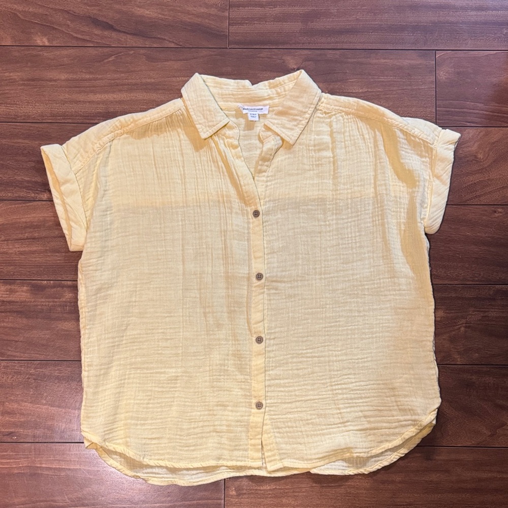 beachlunchlounge Yellow Button Down Shirt